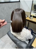 収まる艶ボブ【髪質改善縮毛矯正】
