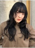 くびれヘア/顔周り/韓国/ボブ/レイヤーカット/前髪/カラー/横浜