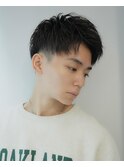メンズ刈り上げショートアップバンググレーカラー横浜