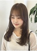 くびれヘア/フェイスレイヤー/アプリコットオレンジ/宇都宮/鶴田