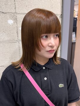 アジリ(agili) ブリーチなし/ダブルカラー/オリーブベージュ/顔周り/透明感