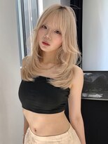 ユーフォリア 銀座(Euphoria)&nbsp;ハイトーンレイヤー 韓国  セミロング