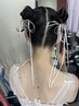装飾付き参列ヘアセット