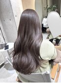 ロングヘアグレージュカラー/グレージュブラウン
