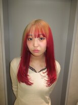 ノイル バイ キートス(neul by kiitos)&nbsp;ベージュ×レッドのルーツカラー