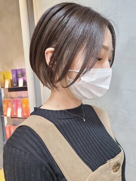 エリマ 武蔵小杉(elima) 武蔵小杉大人ショートボブブラウンカラー透明感カラーハイトーン