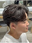 渋谷/フェザーパーマ/ニュアンスパーマ/毛流れセンターパート