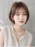 夏に映えるナチュラルショート×極上透明感ミルクブラウンUP