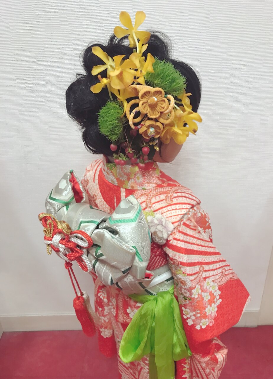 七五三アップスタイル：L008113886｜ヘアセットサロン プティ 神戸三宮