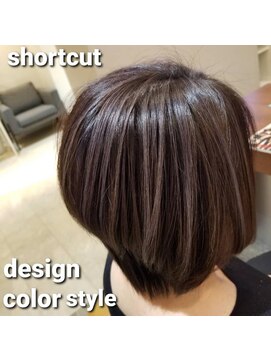エイクス ヘア デザイン×美髪クリニック 千葉(AQs hair design) ショートスタイルのデザインカラー