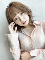 アイティー バイ アルバム 中野店(IT by ALBUM)&nbsp;リバースレイヤー_ピンクブラウン切りっぱなしボブ_48274