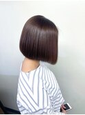 ワンレンボブ×ショコラブラウン