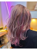 スティラサポ 平井駅南口(Stilla sapo)&nbsp;透明ピンクベージュ×インナーカラー