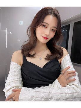 ジーナ 名駅(XENA.) 《xena/中島》センターパート顔周りカット＋シナモンブラウン