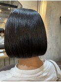 ボブスタイル 切りっぱなしボブ