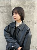 ミニボブ×グレージュ