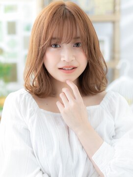 カバーヘア ブリス 大宮西口(COVER HAIR bliss) 大人かわいい小顔くせ毛風ミディアムウルフh3大宮20代30代40代