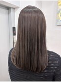 白髪ぼかし×ダークブラウン