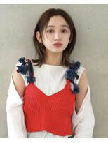 オーレント(AULENT)&nbsp;レイヤーミディ/フェイスレイヤー/センターパート/透明感カラー