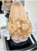 抜きっぱなしブロンド　ツヤ髪　艶トリートメント　韓国風ヘア