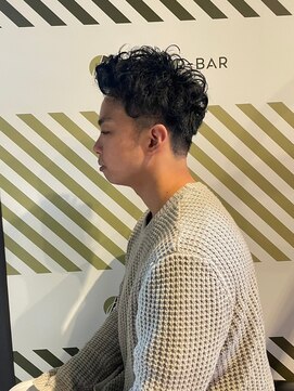 バーバーバー アカバネ(BARBER-BAR AKABANE) 無造作ワイルドパーマ×アップバング シェービング/アイブロウ#2