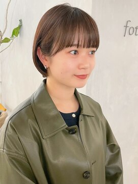 フォト 新宿(foto) 小顔黒髪オリーブグレーココアベージュボブ髪質改善ブリーチ新宿