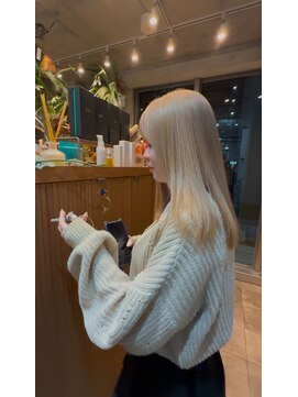 シアー(SHEER.) 髪質改善ブリーチ×ミルクティーベージュ【表参道,青山美容室】
