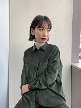 ガーデントウキョウ(GARDEN Tokyo) 切りっぱなしボブ/小顔/前髪似合わせ/透明感カラー