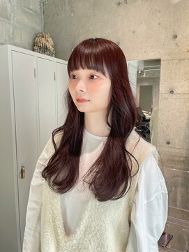 アイデンアンドティティ(IDEN AND TITY) 大人かわいい暖色カラーワインレッドで春気分