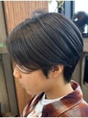調布ショートボブニュアンスパーマセンターマッシュショート