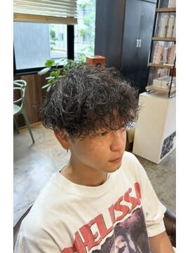 ビハインドザカーテン(BEHIND THE CURTAIN) 【メンズ癖毛風】シャドウパーマ