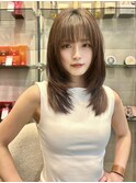 韓国風顔まわりレイヤーカットくびれヘア髪質改善ハイライト仙台