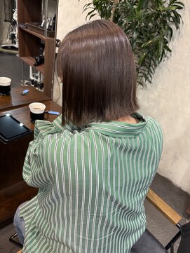サロン ド ロイ(Salon de Roi) 縮毛矯正！切りっぱなしボブ大人可愛いアッシュブラウン