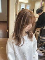 メルク(merc)&nbsp;カール/セミディ/シアーカラー/姫カット/ベージュ