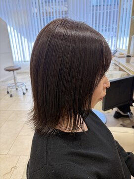 アッシュ 千歳烏山店(Ash) オリーブグレーショートレイヤーボブウルフカットハッシュカット