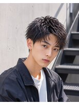 MEN's Baguz  MEN'Sカット/ MEN'Sパーマ/ MEN'Sカラー&nbsp;韓国風波巻きツイストスパイラルパーマ束感マッシュメンズ人気