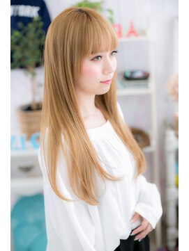 ミック ヘアアンドビューティー 大山店(miq  Hair&Beauty) 視線集中！ハイトーンストレートロング