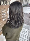 #くすみカラー#レイヤーロブ#バレイヤージュ