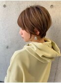 【石田勇士郎】デザインカラー厚めバングローライトスリークボブ