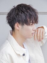 小久保style☆マッシュパーマハイトーンカラーマットブラウン