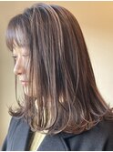 20代30代40代外ハネショートハイライト毛先パーマ立体感小顔