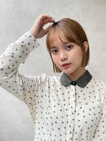 メゾンドイギー(MAISON de IGGY)&nbsp;フェザーバングが大人かわいい＃キレイめカーキグレージュ