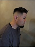 スキンフェード×アップバングショート
