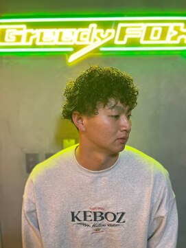 グリーディーフォックス 三軒茶屋(GreedyFOX) 波巻き/マッシュパーマ/ウルフ/ハイライト<理容室>三軒茶屋