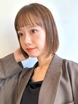 ノイカーム(noi Calm) 顔周りレイヤーカットくびれヘアミルクティーベージュカラー