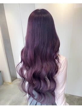 ユーフォリア 新宿通り(Euphoria) 次のトレンド！？韓国アイドル風パープルカラー☆ブリーチ1回～