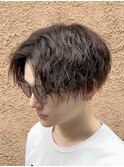 センターパートツイストスパイラル 縦落ち