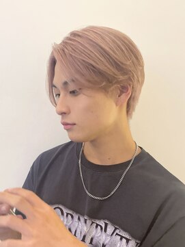 サンクプロジェクト(cinq PROJECT) 韓国風メンズミルクティーベージュダブルカラーハイトーンカラー