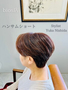 アヤジンビオス店(Ayajn bios) ハンサムショート×白髪染め