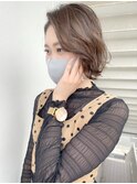 白髪ぼかし×ショートボブ/40代30代の美髪スタイル